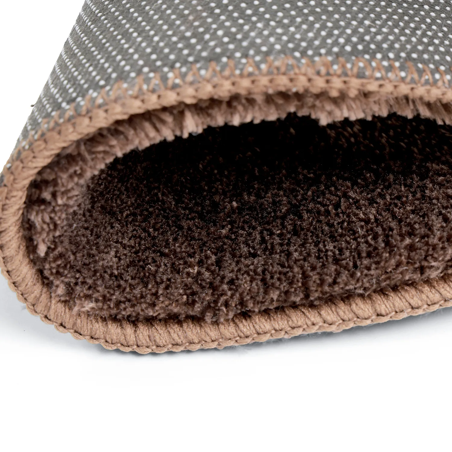 Tapis Rond Ondulé - Aranga Super Soft Fur (marron foncé)