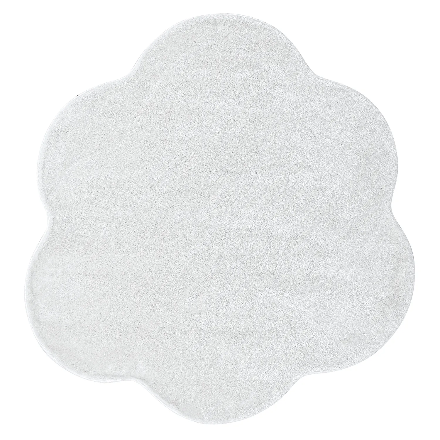 Tapis Rond Ondulé - Aranga Super Soft Fur (blanc)