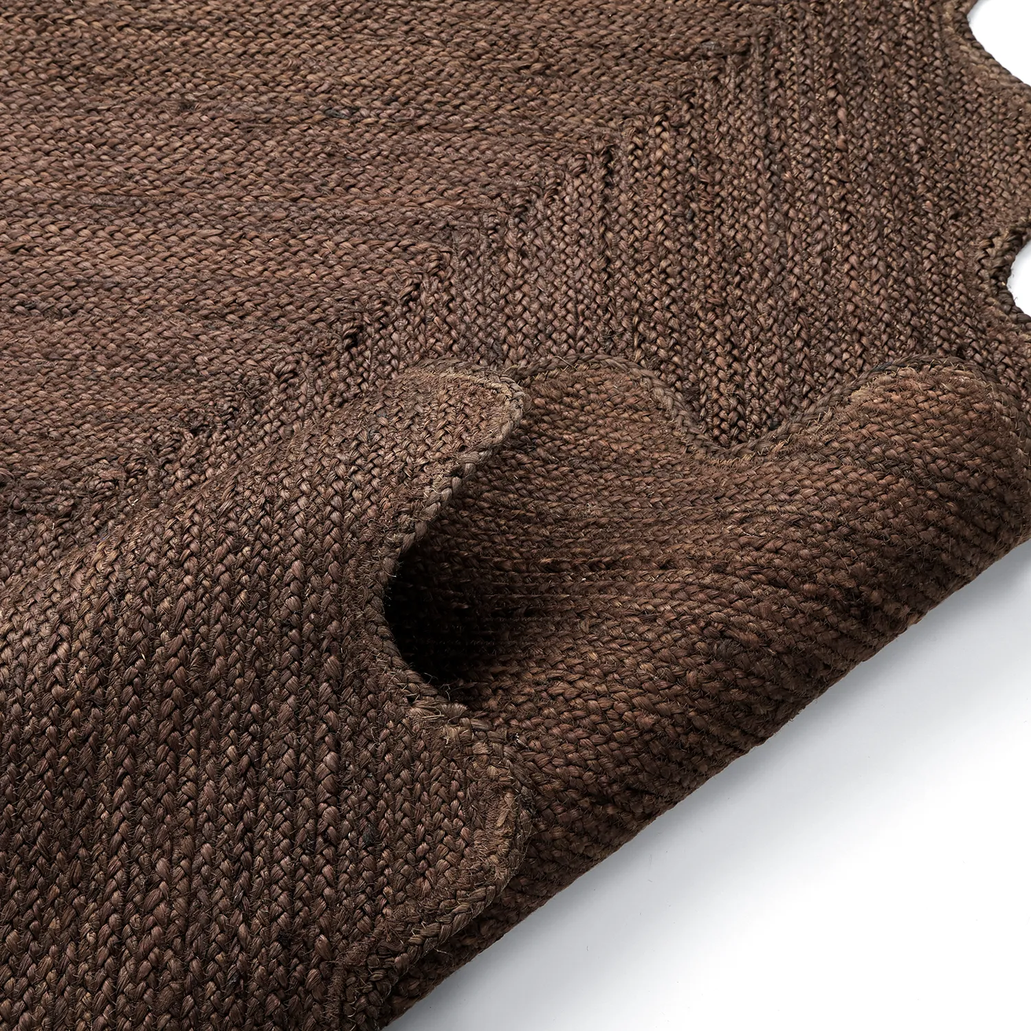Tapis en jute ondulé - San Francisco (marron)