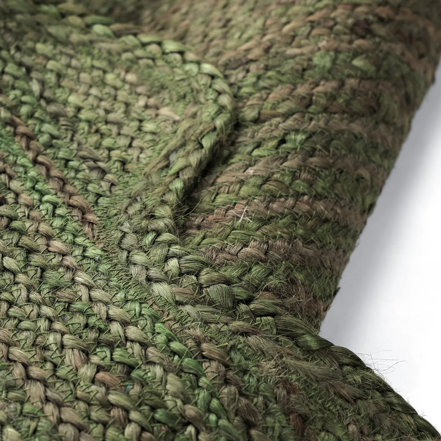Tapis en jute ondulé - San Francisco (vert militaire)