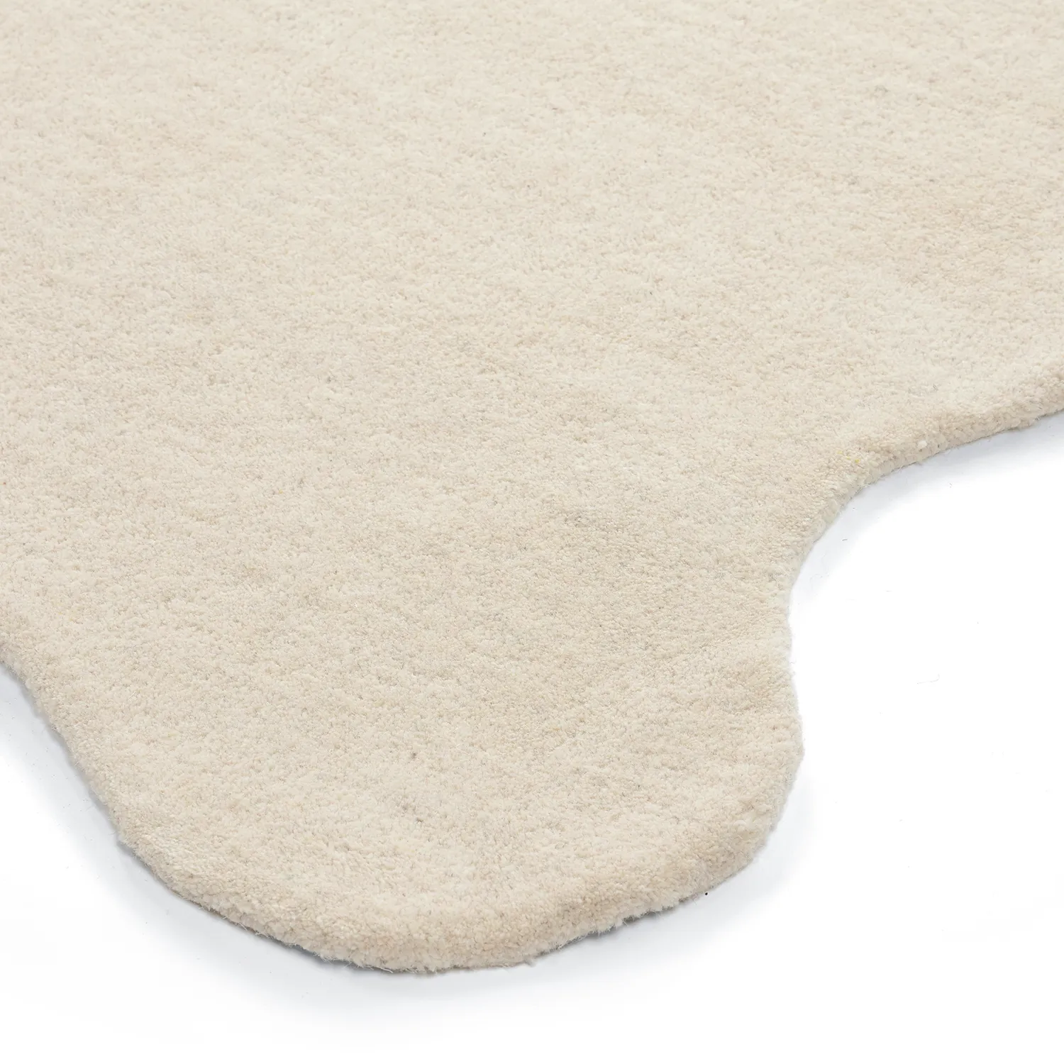 Tapis en laine ondulée - Diu Hand Tufted Wool Premium (crème)