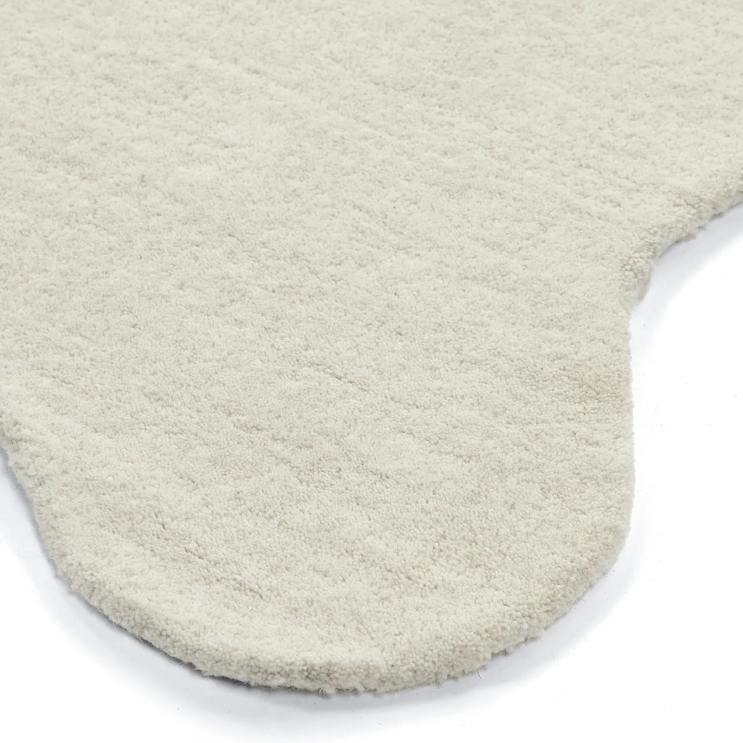 Tapis en laine ondulée - Diu Hand Tufted Wool Premium (blanc)