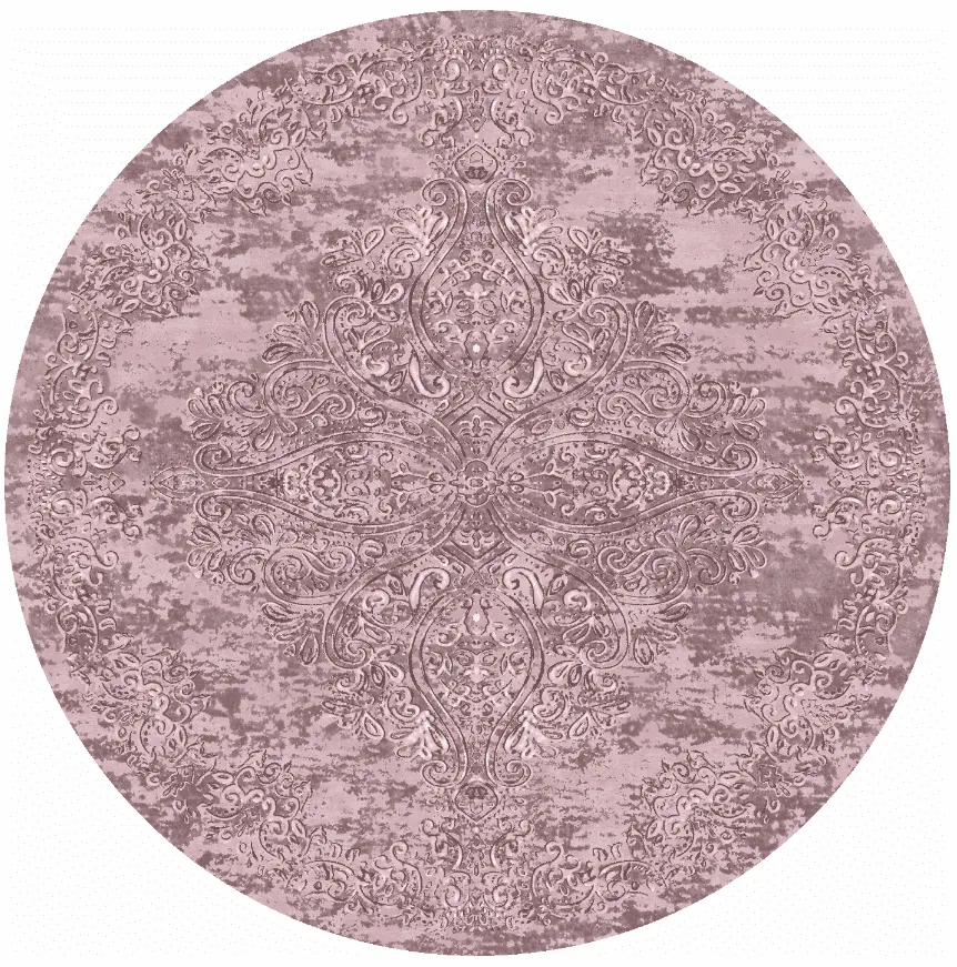 Tapis rond - Valenza (rose)