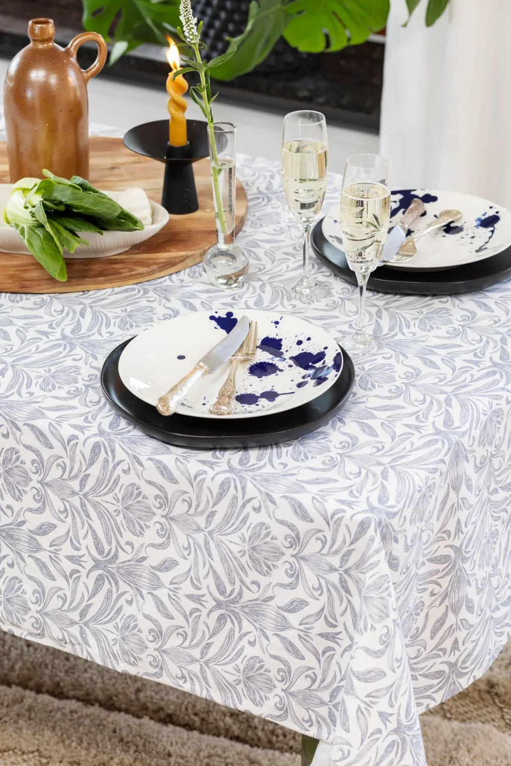 Nappe en coton Viola (bleu)