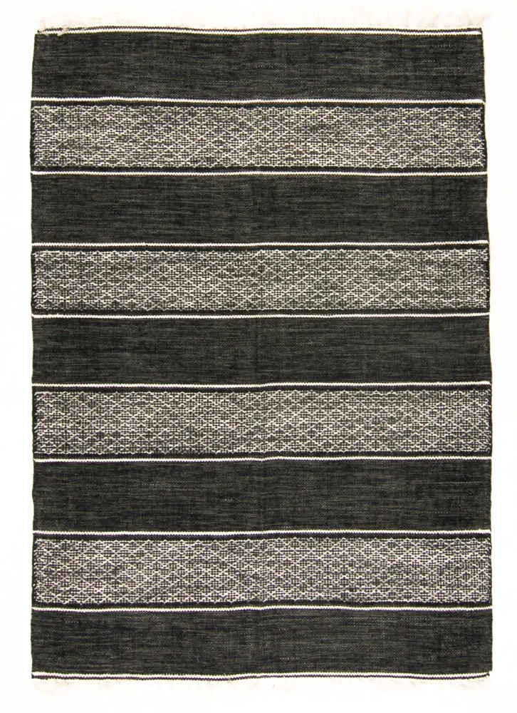 Tapis en patchwork - Visby (noir)