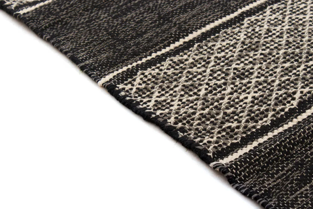 Tapis en patchwork - Visby (noir)