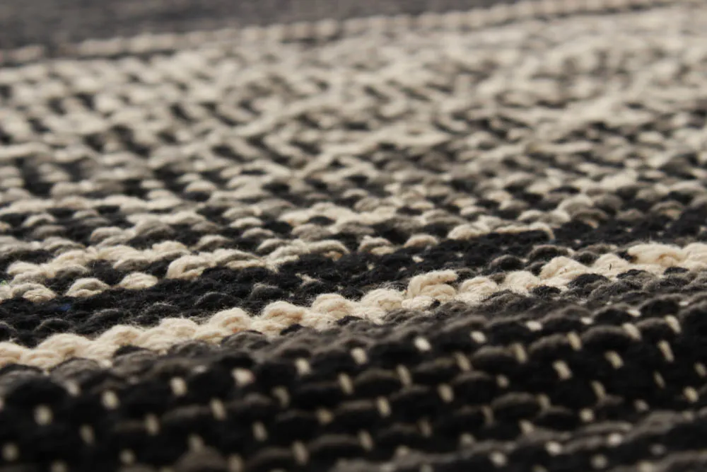 Tapis en patchwork - Visby (noir)
