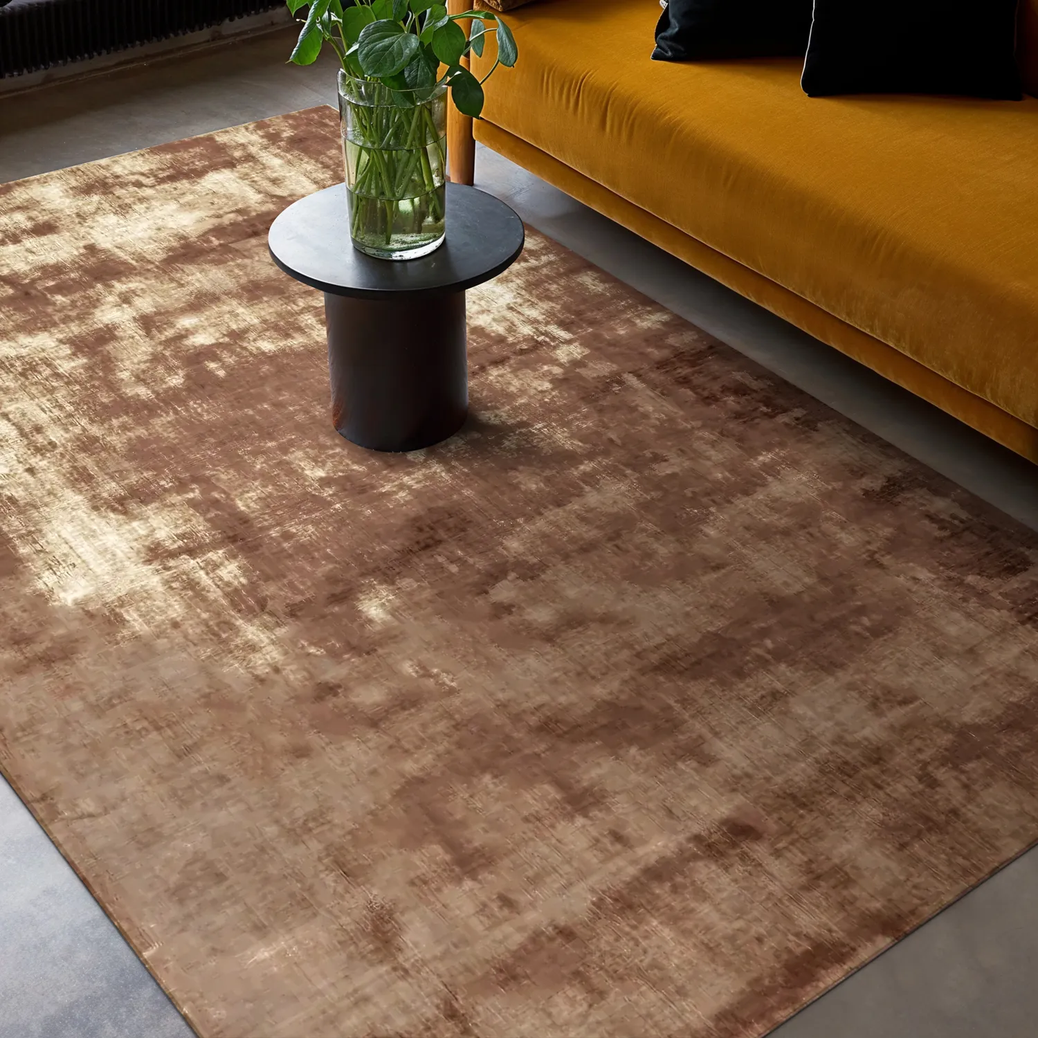 Tapis en viscose - Jodhpur Special Luxury Edition (marron)