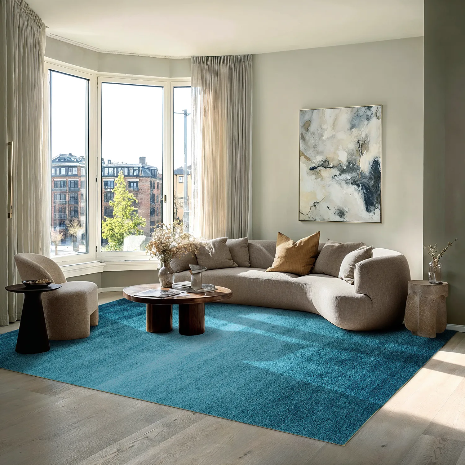 Tapis Wilton - Bacalar (bleu clair)