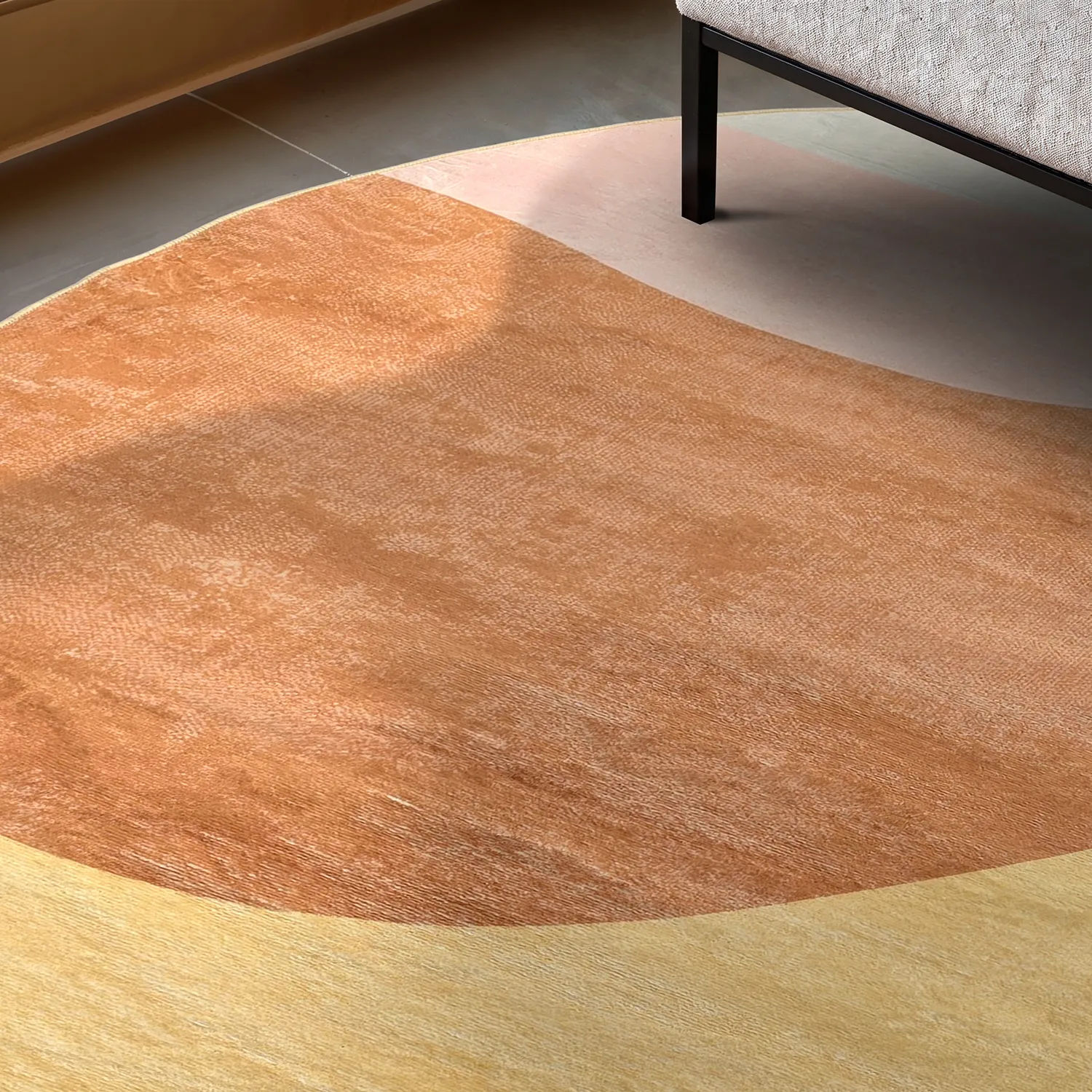Tapis rond - Barcelona (champagne)