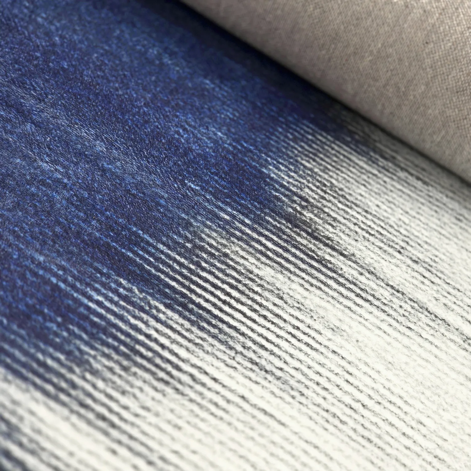 Tapis Wilton - Cara (blanc/bleu foncé)