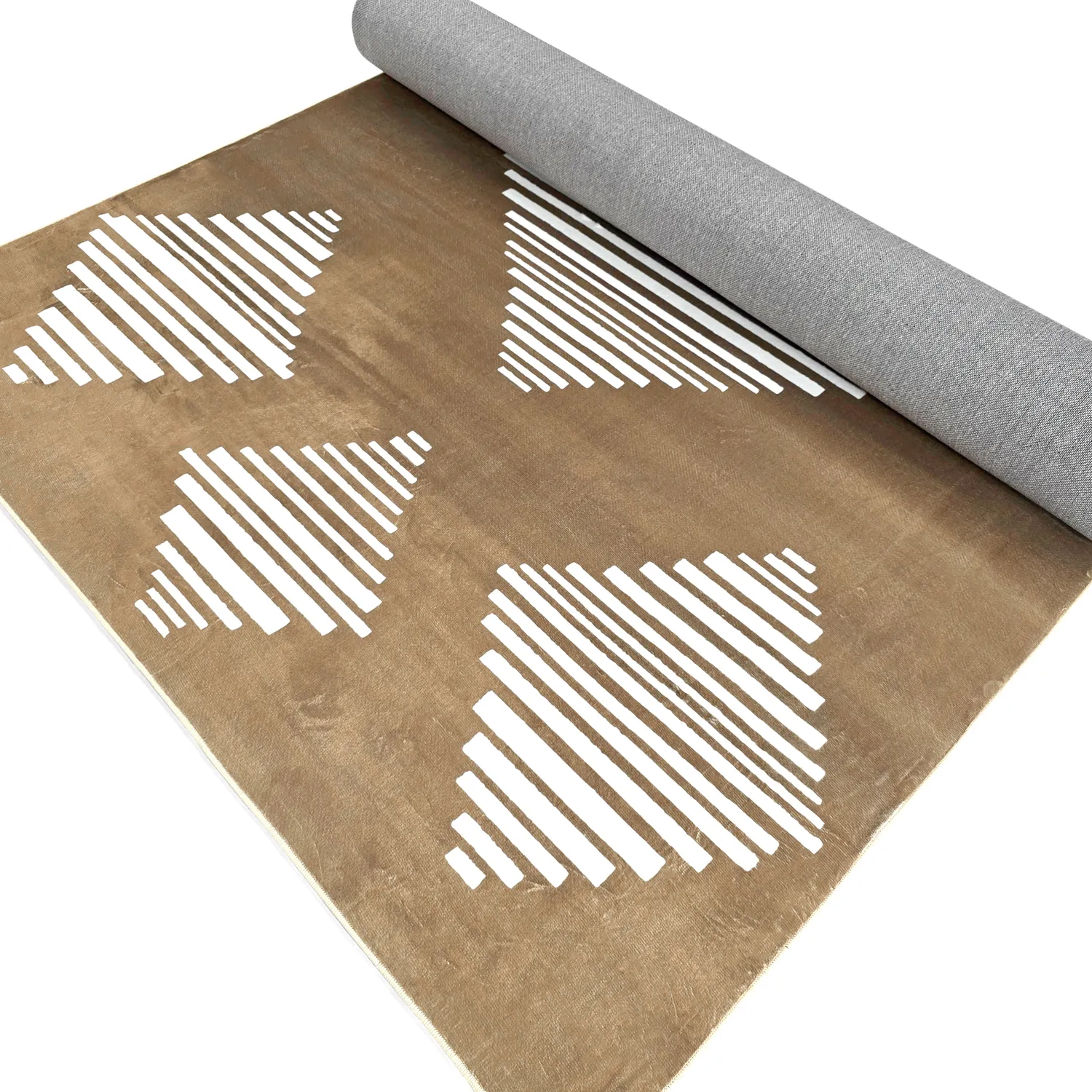 Tapis Wilton - Carmen (marron/blanc)