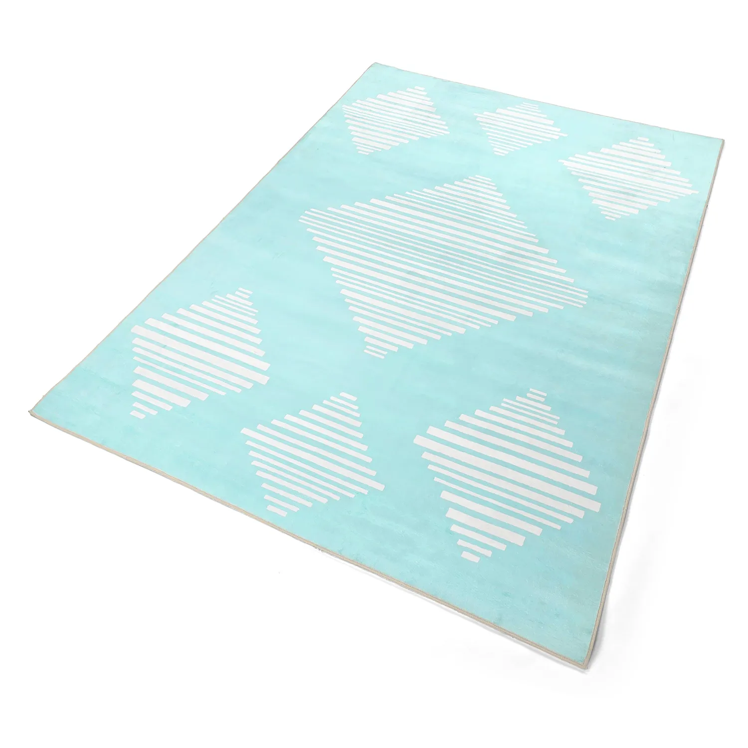 Tapis Wilton - Carmen (bleu clair/blanc)