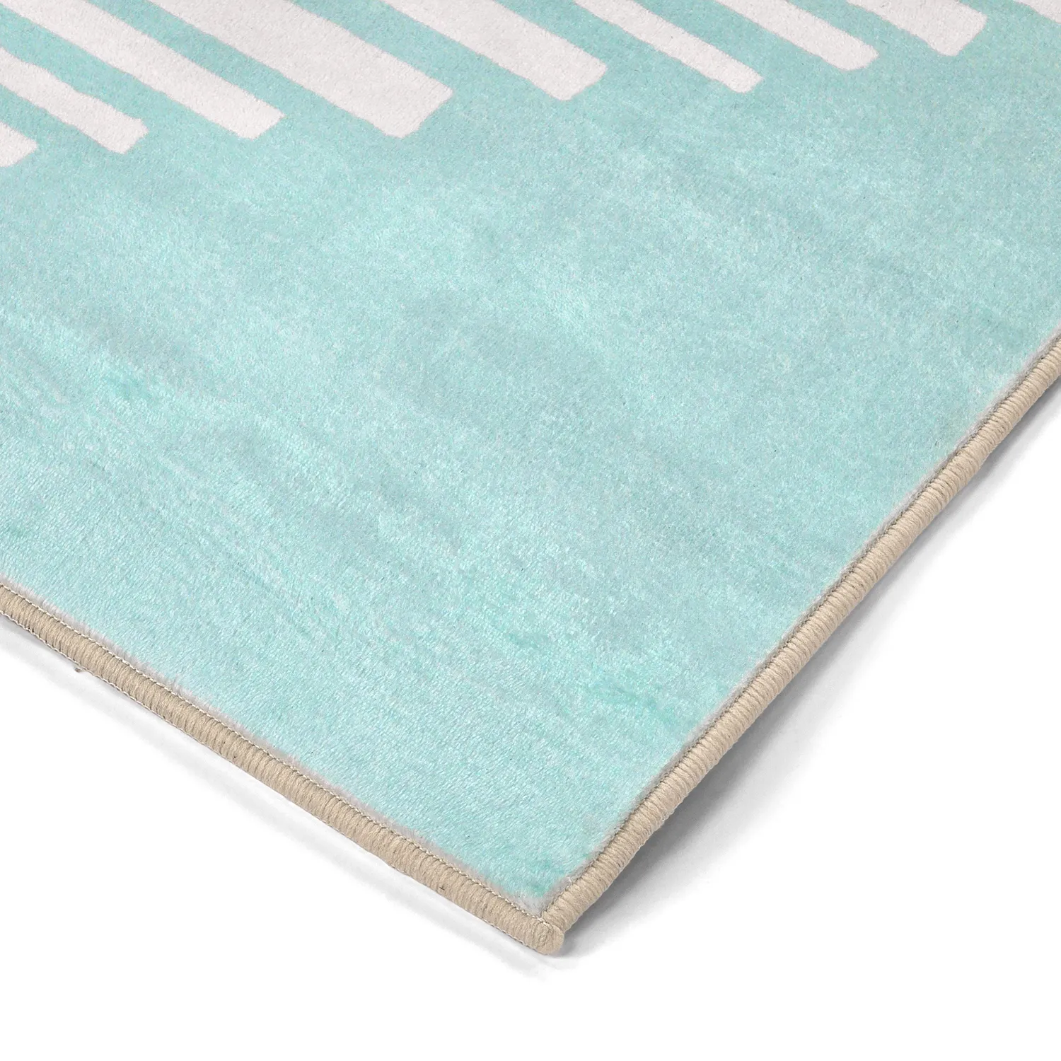 Tapis Wilton - Carmen (bleu clair/blanc)