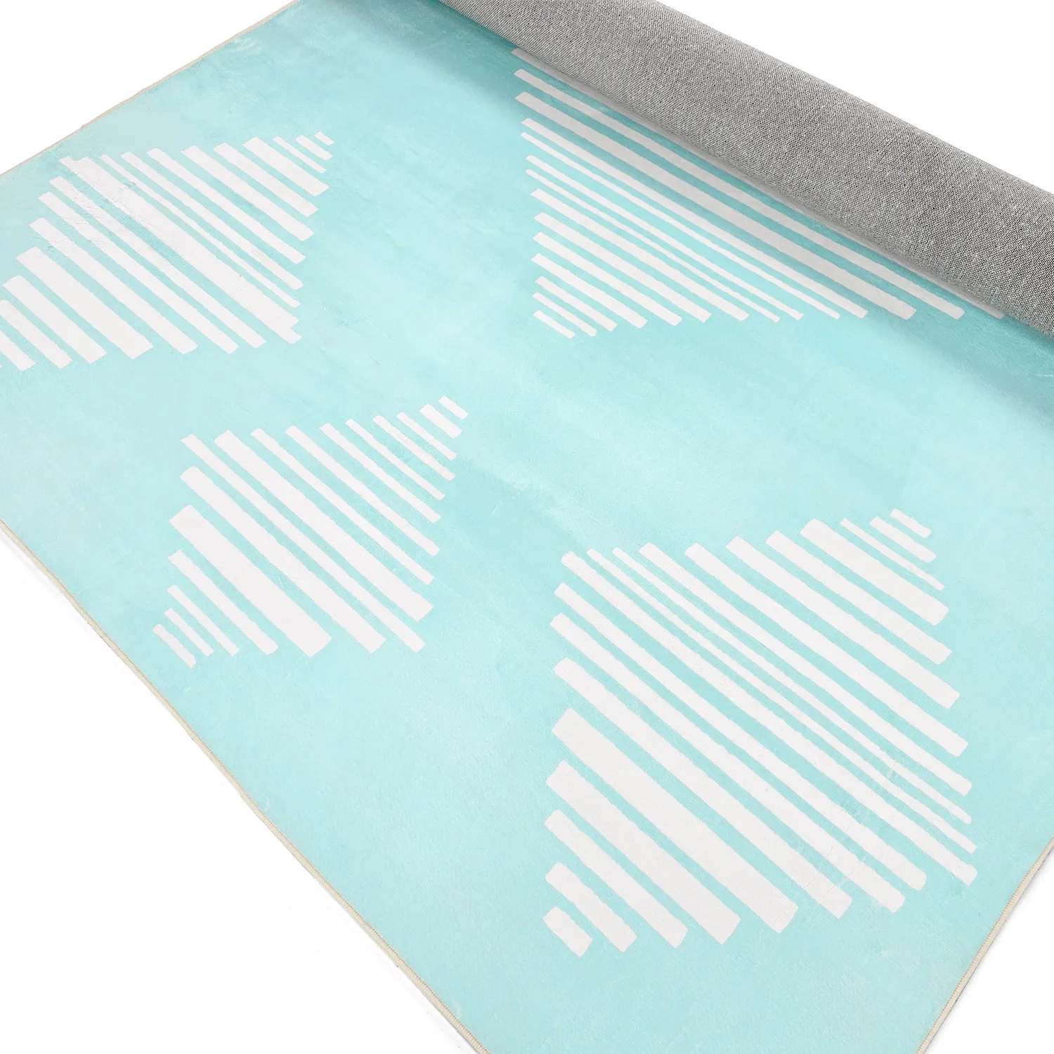 Tapis Wilton - Carmen (bleu clair/blanc)