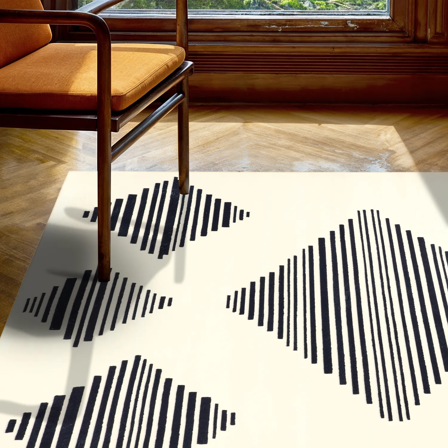 Tapis Wilton - Carmen (crème/noir)