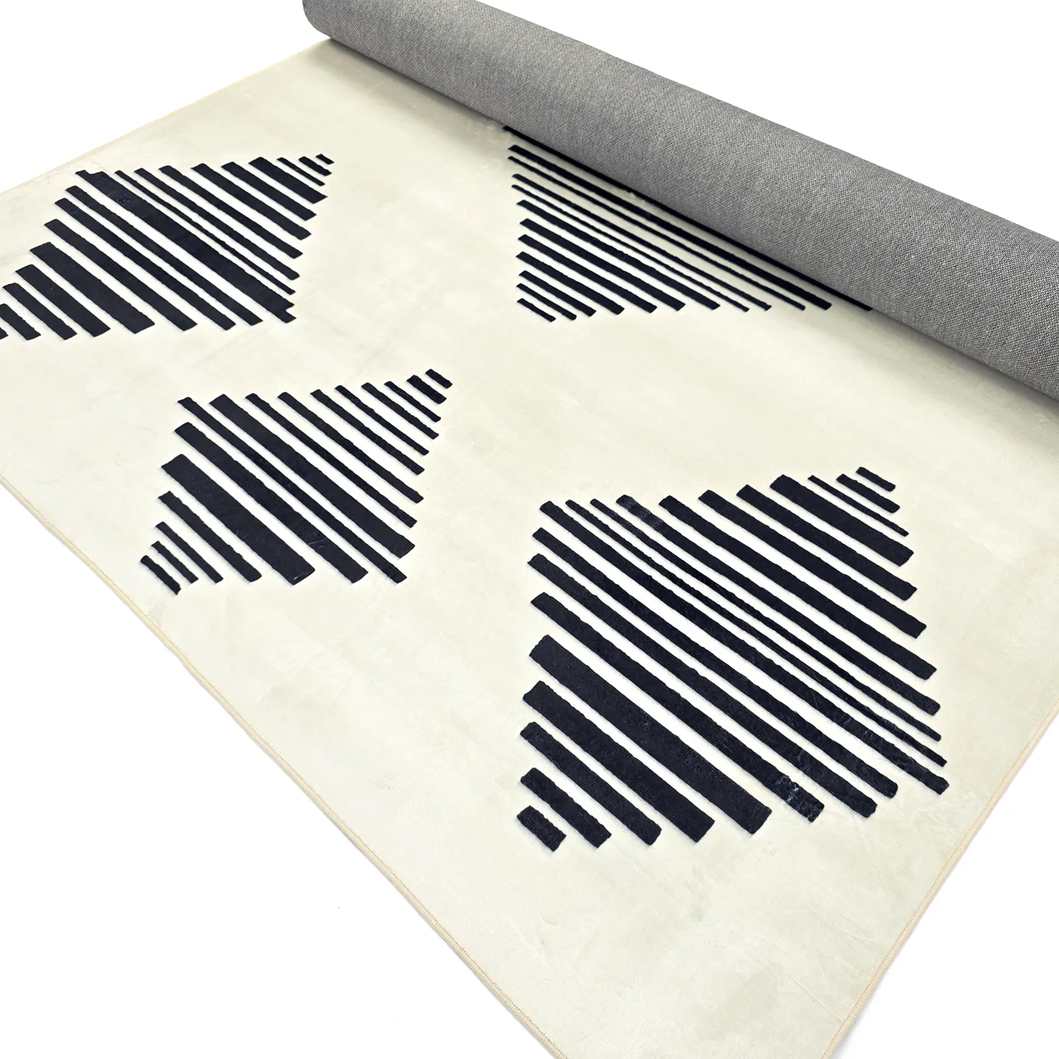 Tapis Wilton - Carmen (crème/noir)