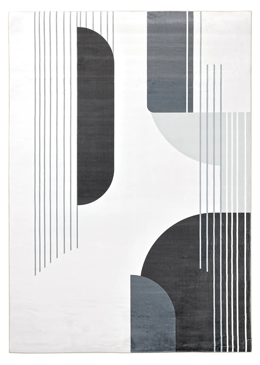 Tapis Wilton - Delft (blanc/gris/noir)