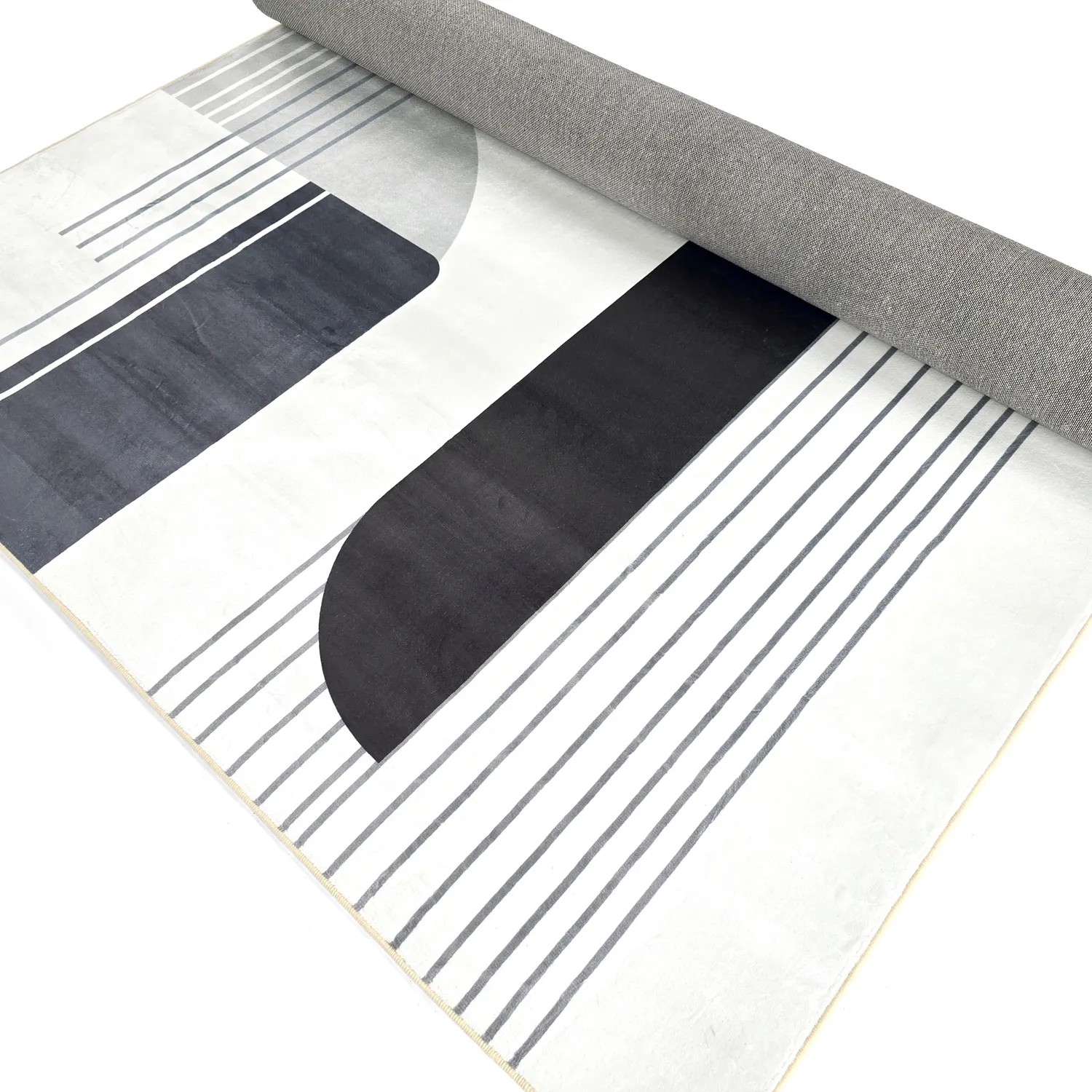 Tapis Wilton - Delft (blanc/gris/noir)