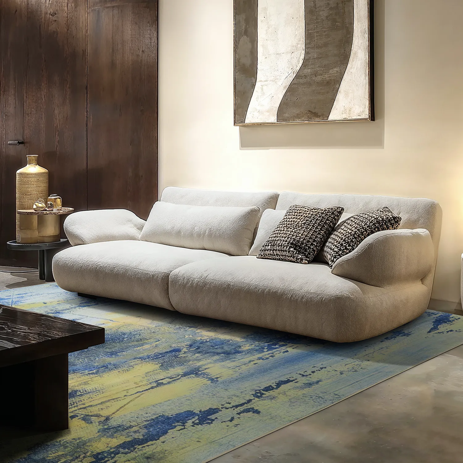 Tapis Wilton - Dolmio (bleu/multi)