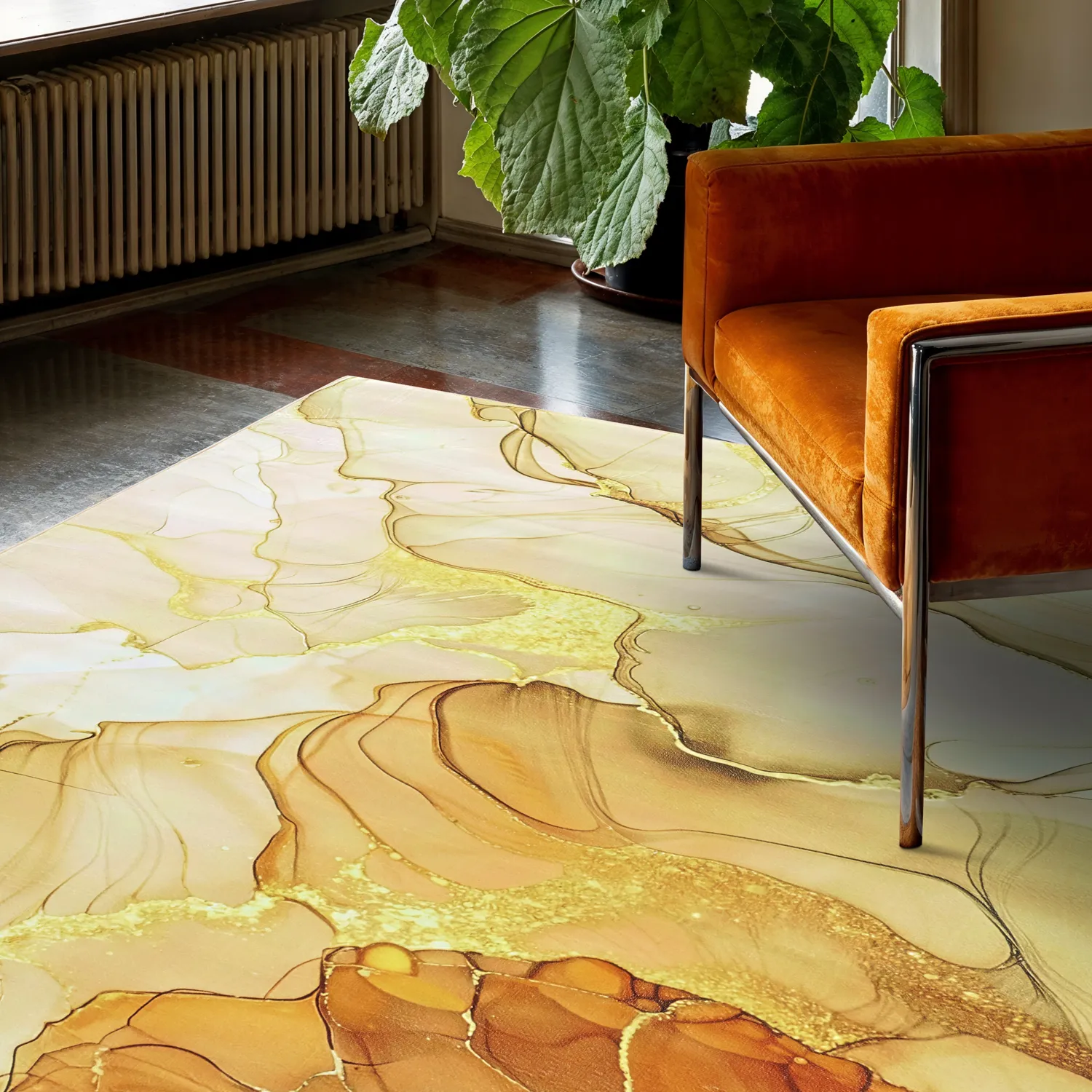 Tapis Wilton - Etienne (beige/doré)