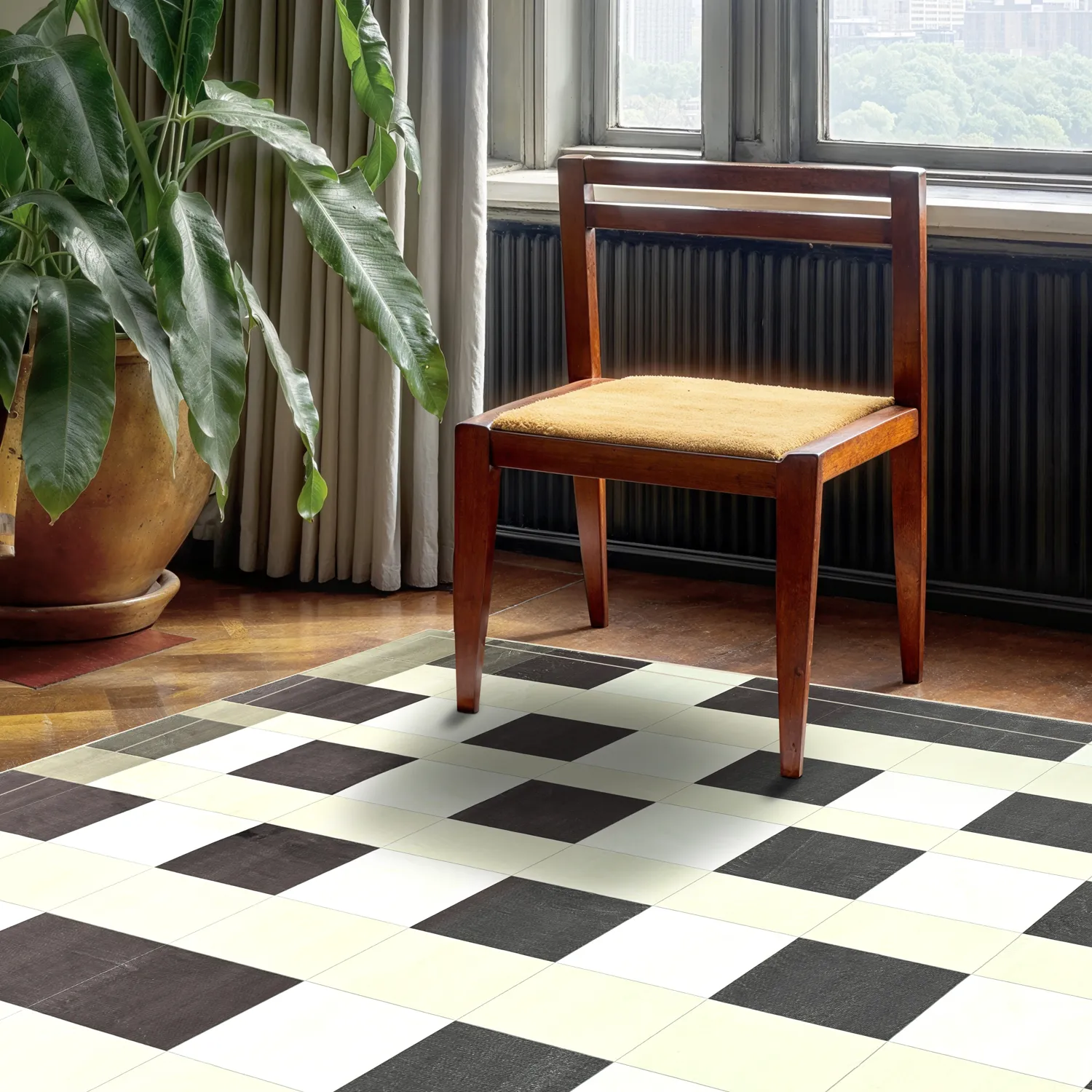Tapis Wilton - Ferro (marron/crème)