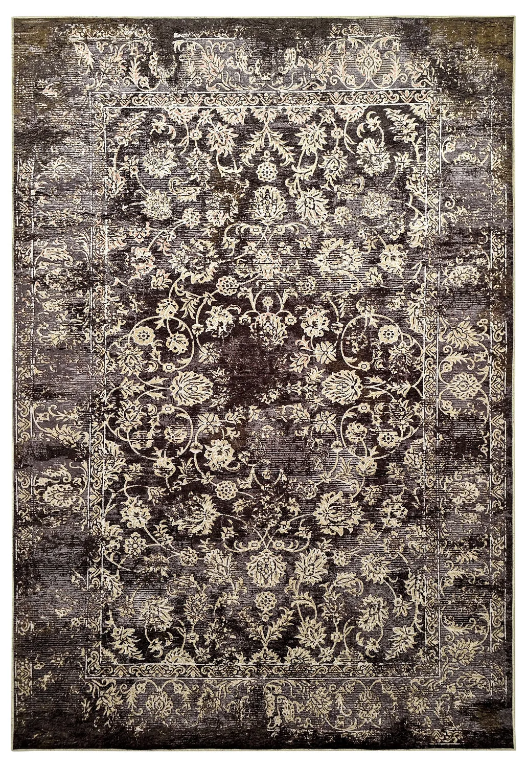 Tapis Wilton - Flowers (marron)