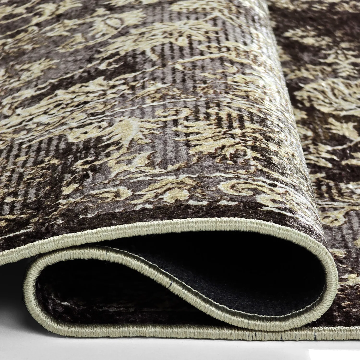 Tapis Wilton - Flowers (marron)
