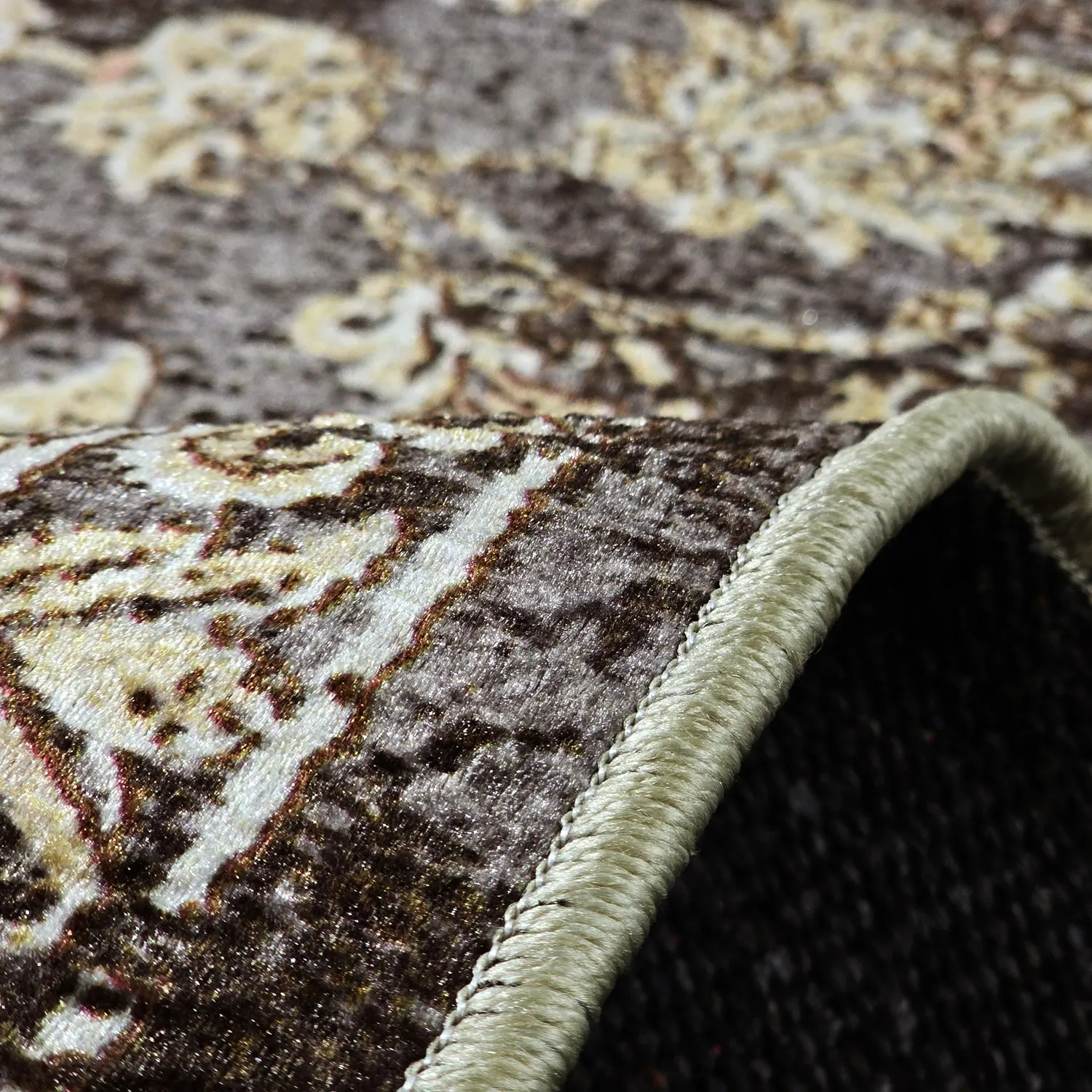 Tapis Wilton - Flowers (marron)
