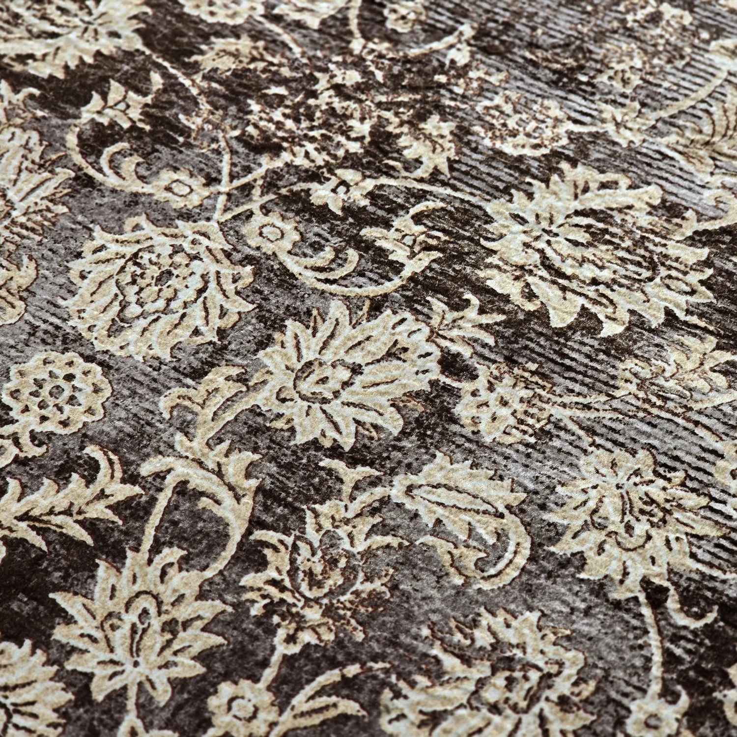 Tapis Wilton - Flowers (marron)