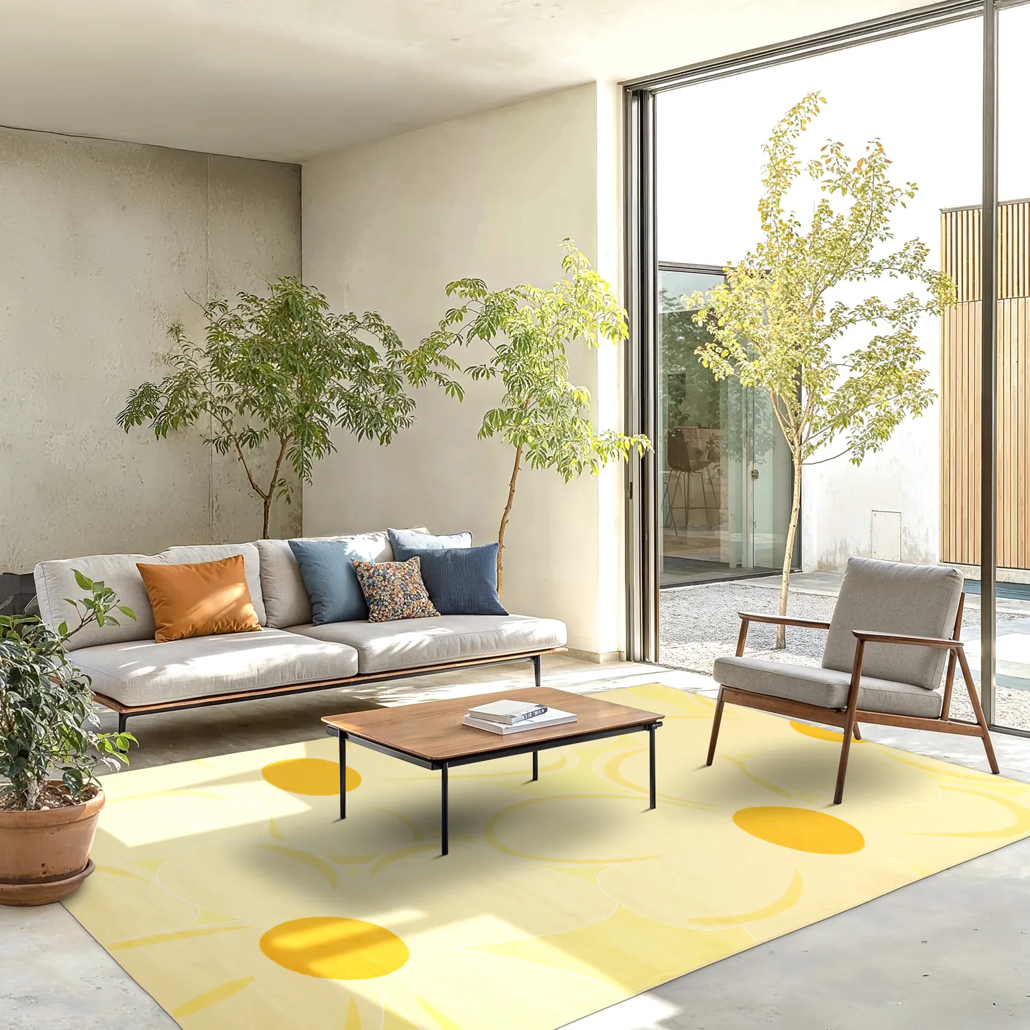 Tapis Wilton - Honfleur (jaune/multi)