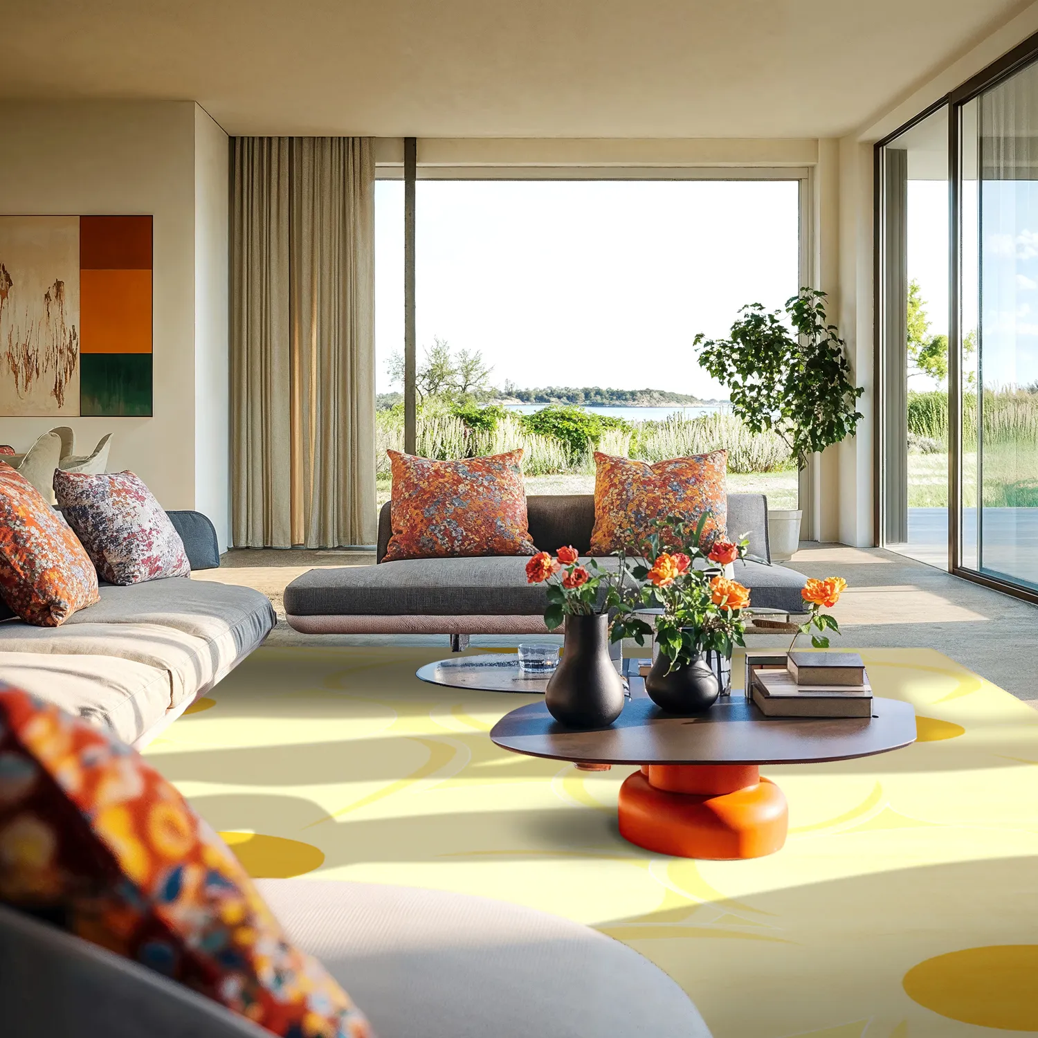 Tapis Wilton - Honfleur (jaune/multi)