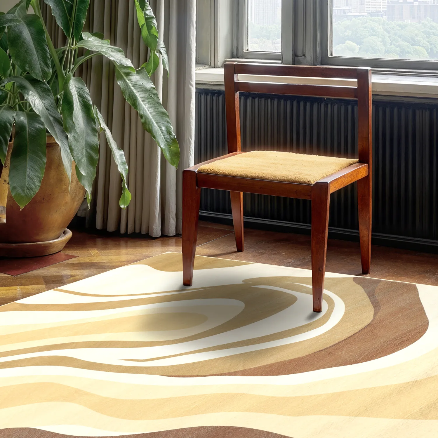 Tapis Wilton - Mudgee (marron/multicolore)