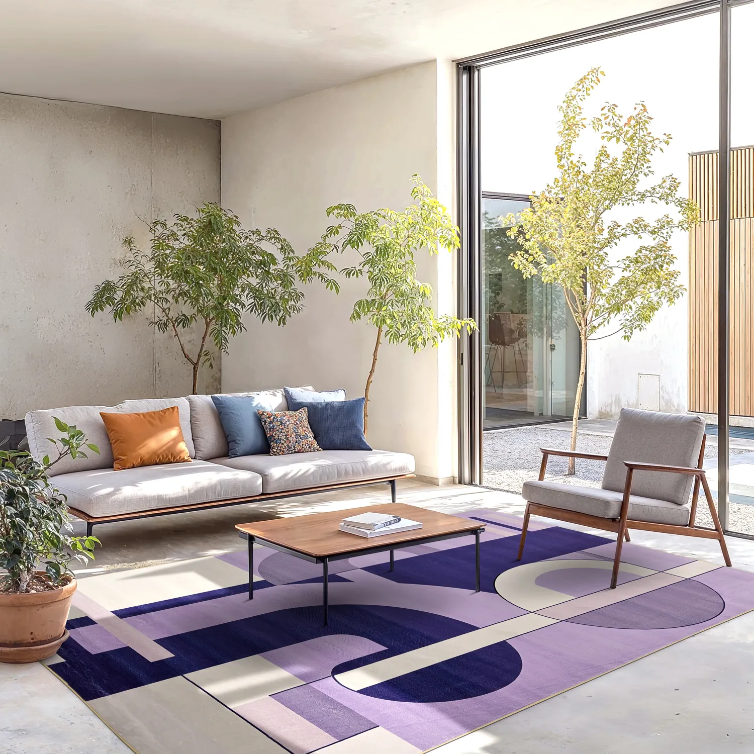 Tapis Wilton - Nysa (violet/multicolore)