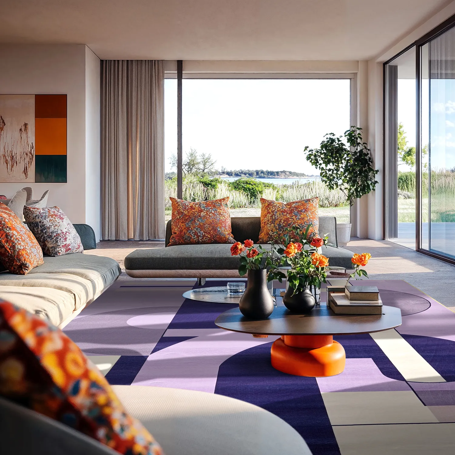 Tapis Wilton - Nysa (violet/multicolore)