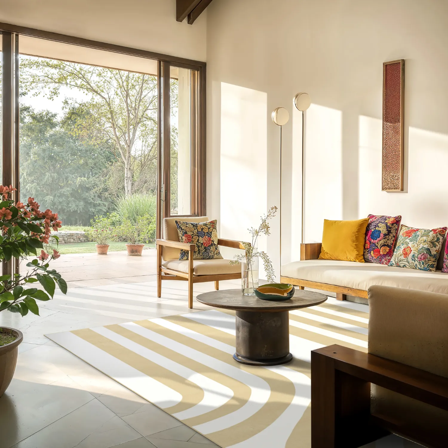 Tapis Wilton - Obidos (beige/blanc)