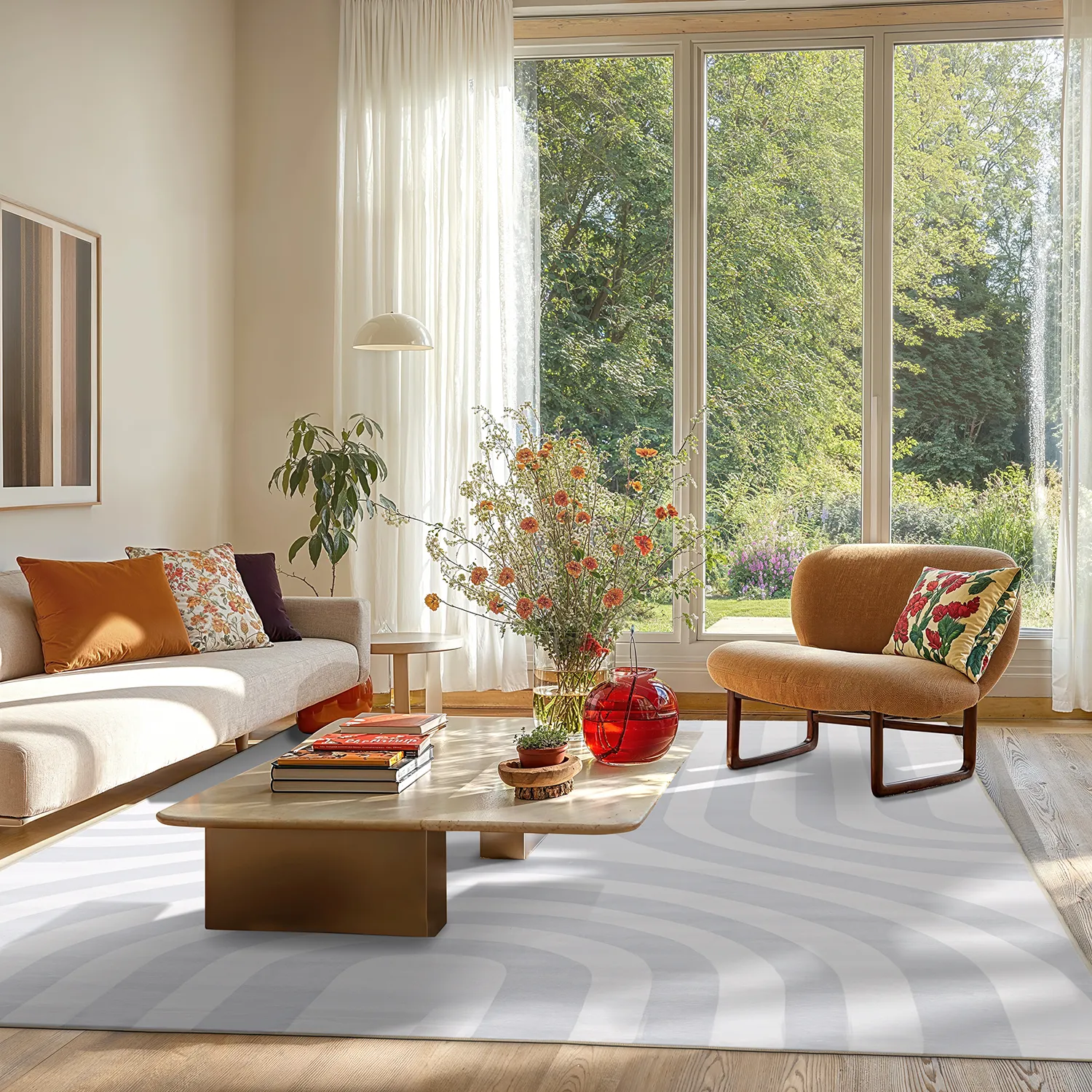 Tapis Wilton - Obidos (gris/blanc)