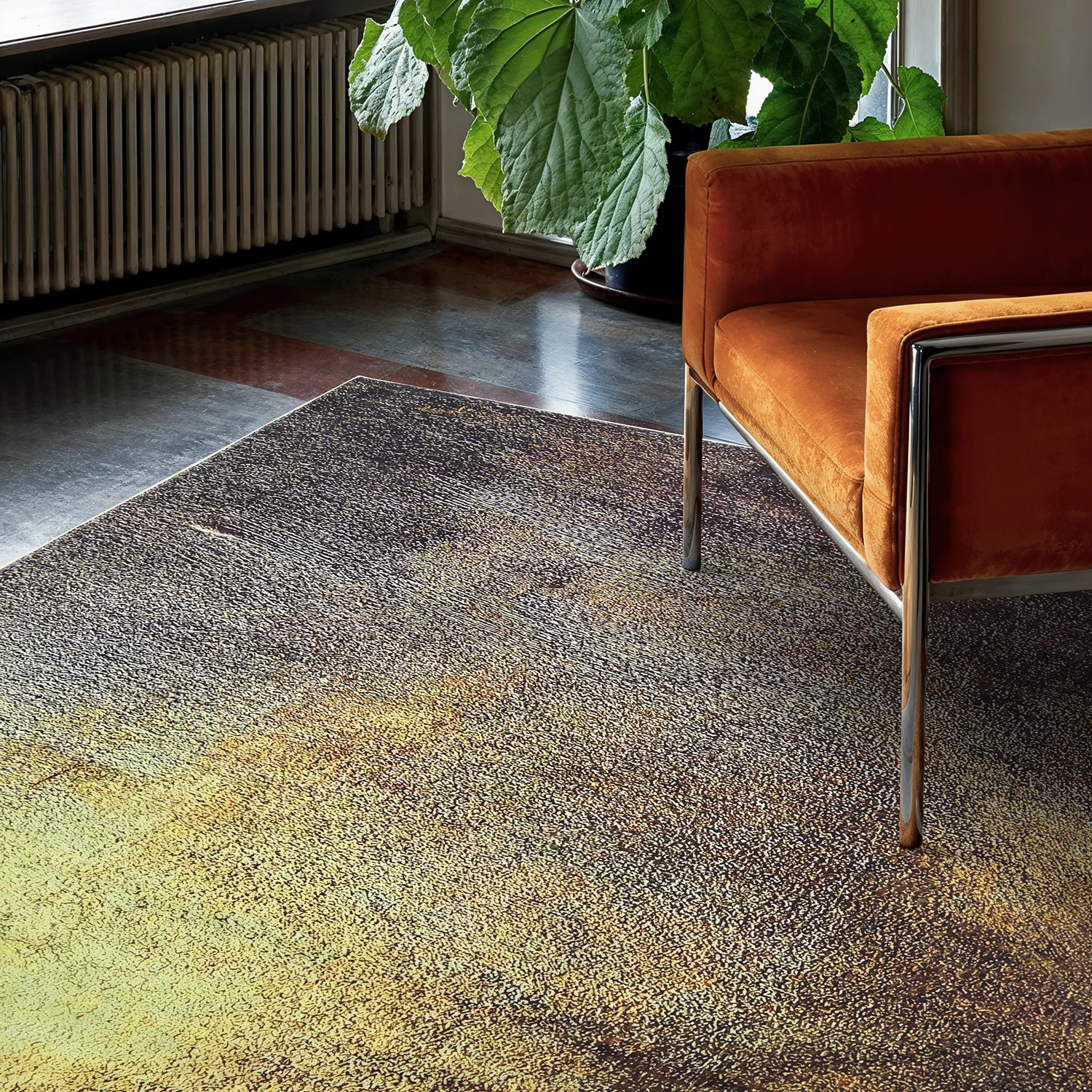 Tapis Wilton - Oristano (marron/doré)