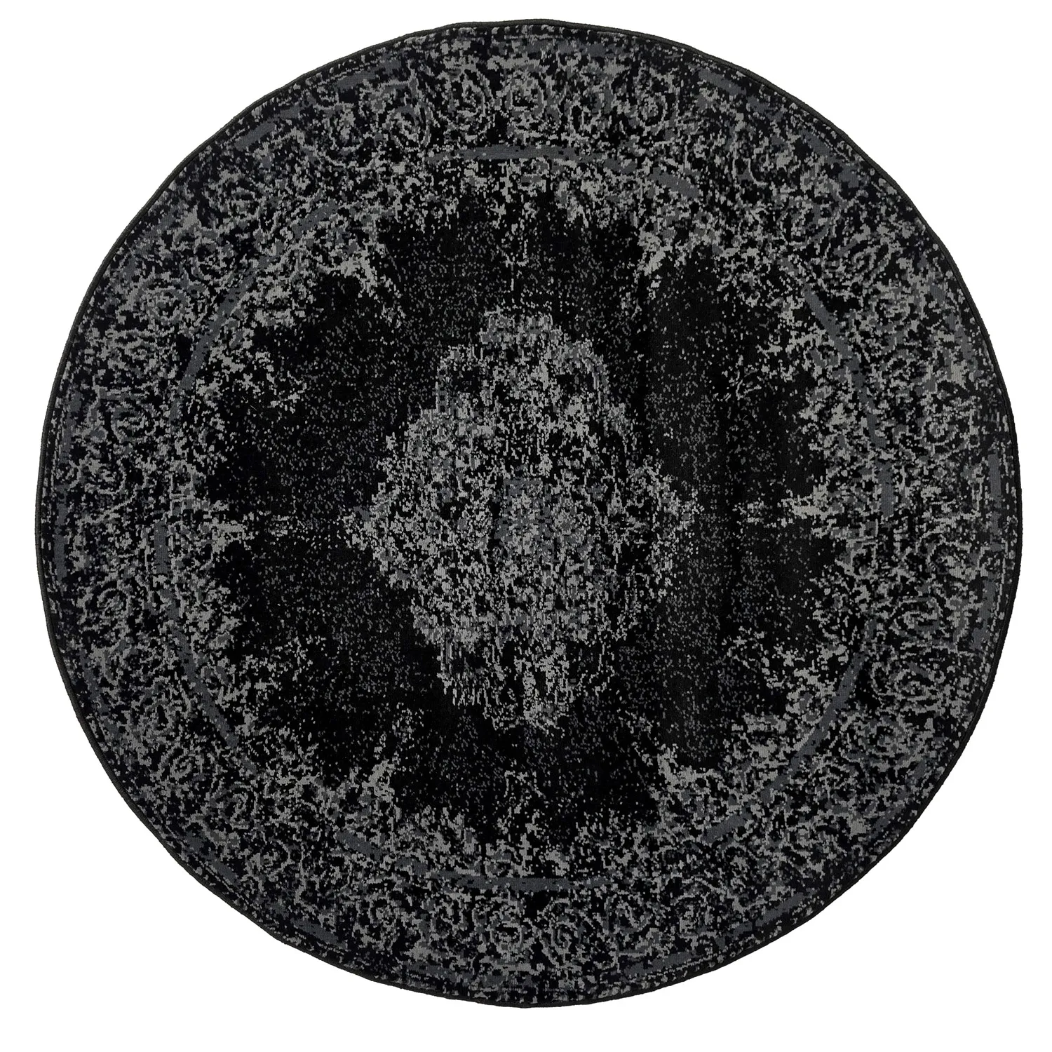 Tapis rond - Pékin (noir)