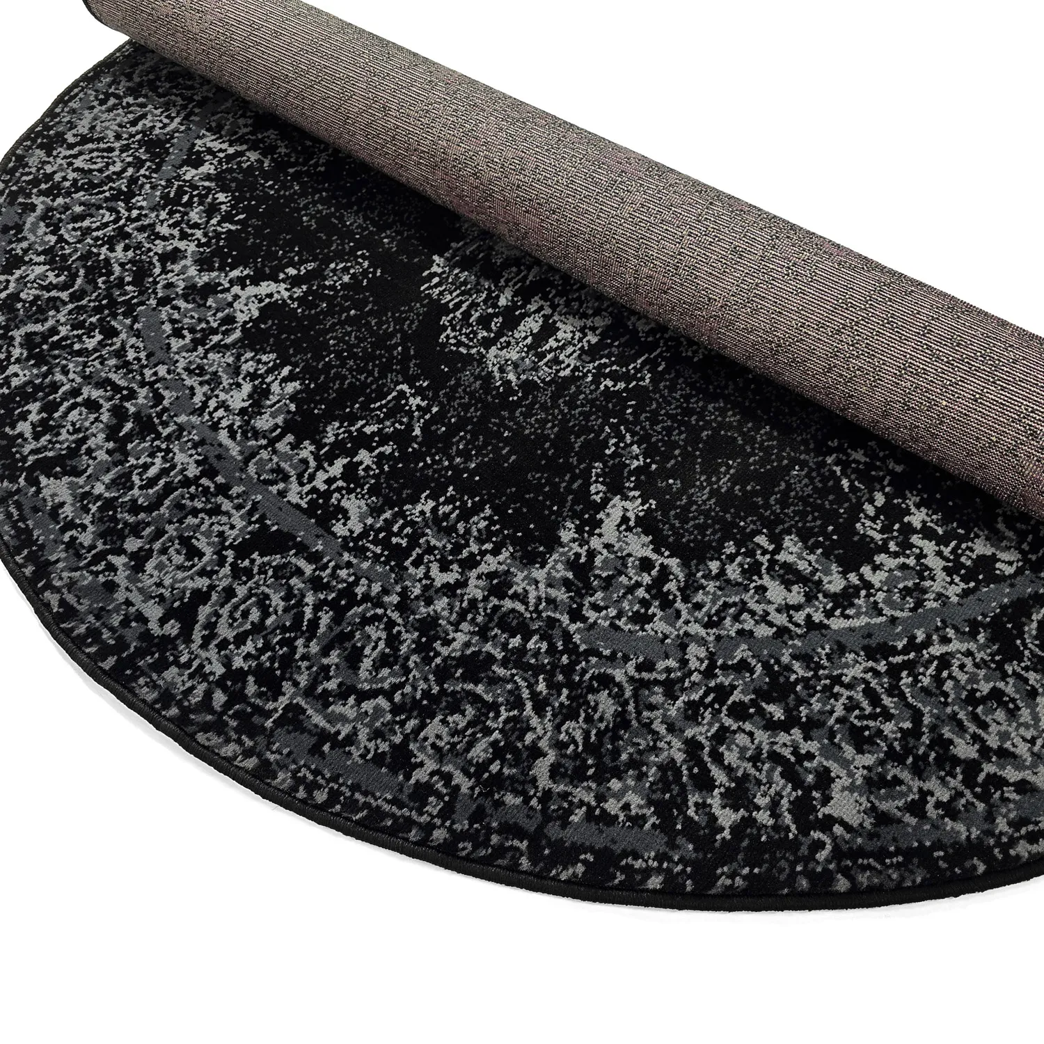 Tapis rond - Pékin (noir)