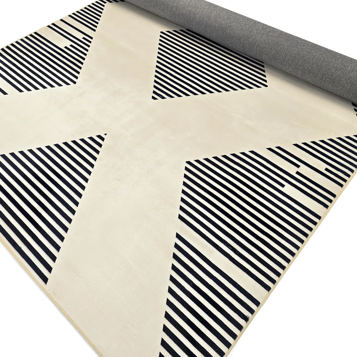 Tapis Wilton - Pucon (noir/crème)