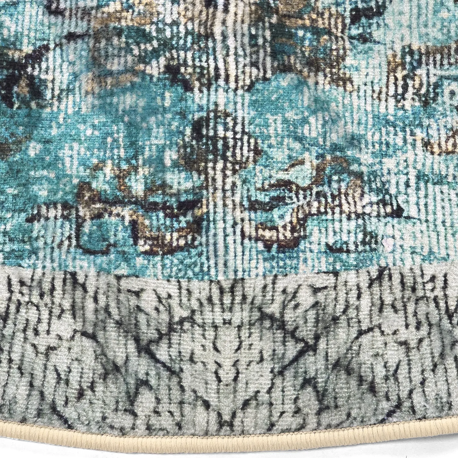 Tapis rond - Rosalie (bleu)