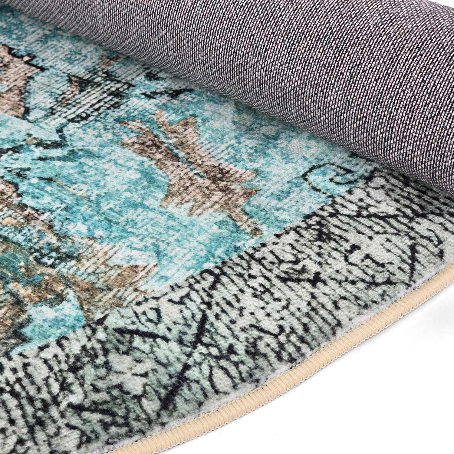 Tapis rond - Rosalie (bleu)