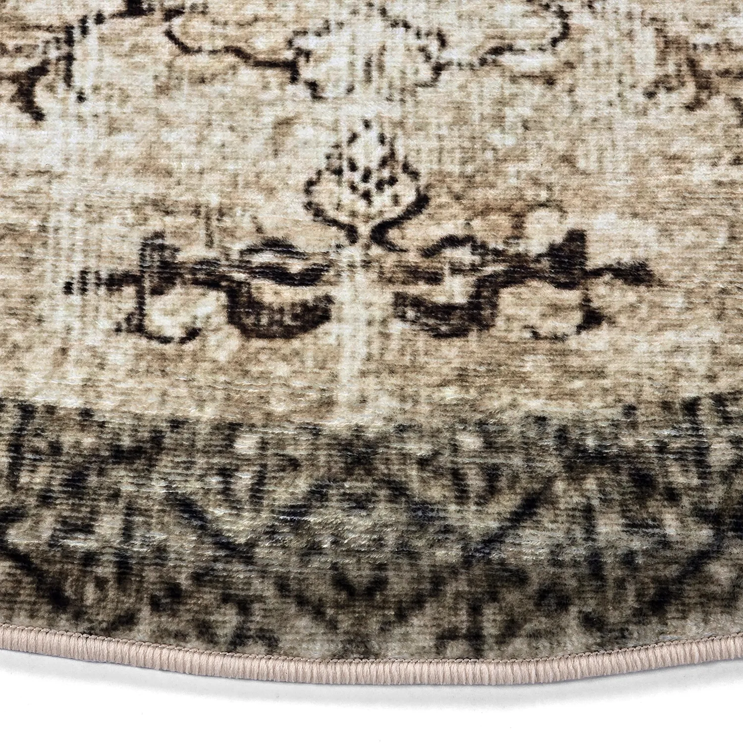 Tapis rond - Rosalie (marron)