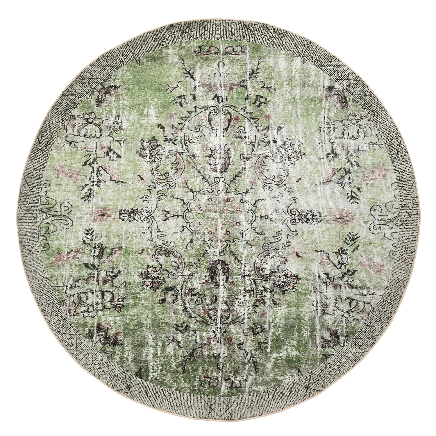 Tapis rond - Rosalie (vert)