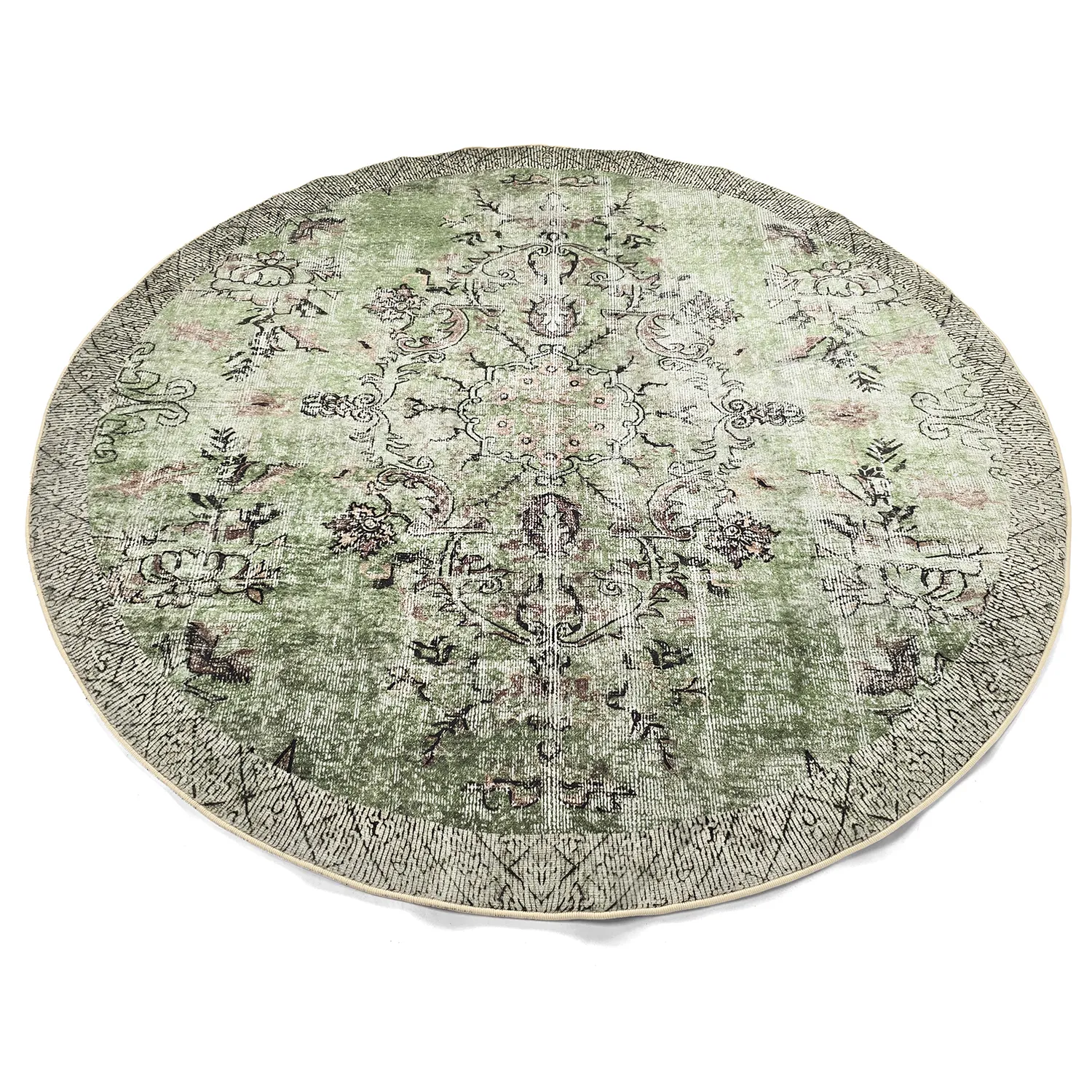 Tapis rond - Rosalie (vert)