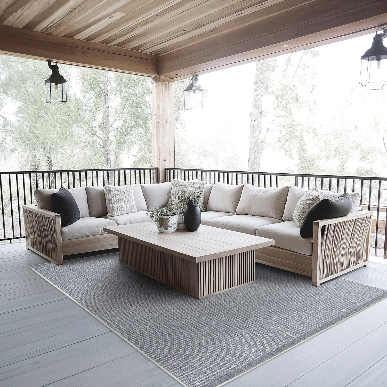 Tapis Intérieurs/Extérieurs - Tromsø (argent)