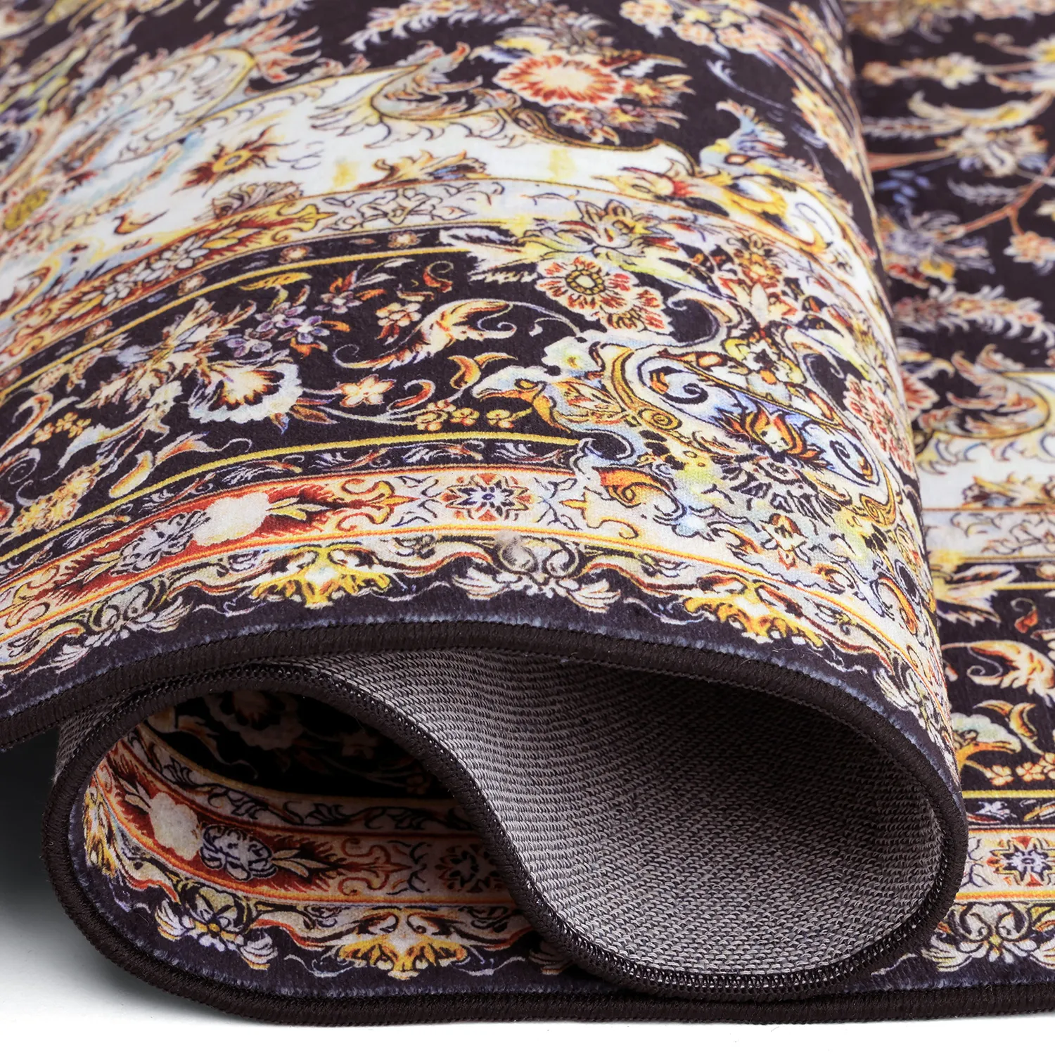 Tapis Wilton - Vakifli (noir/multicolore)