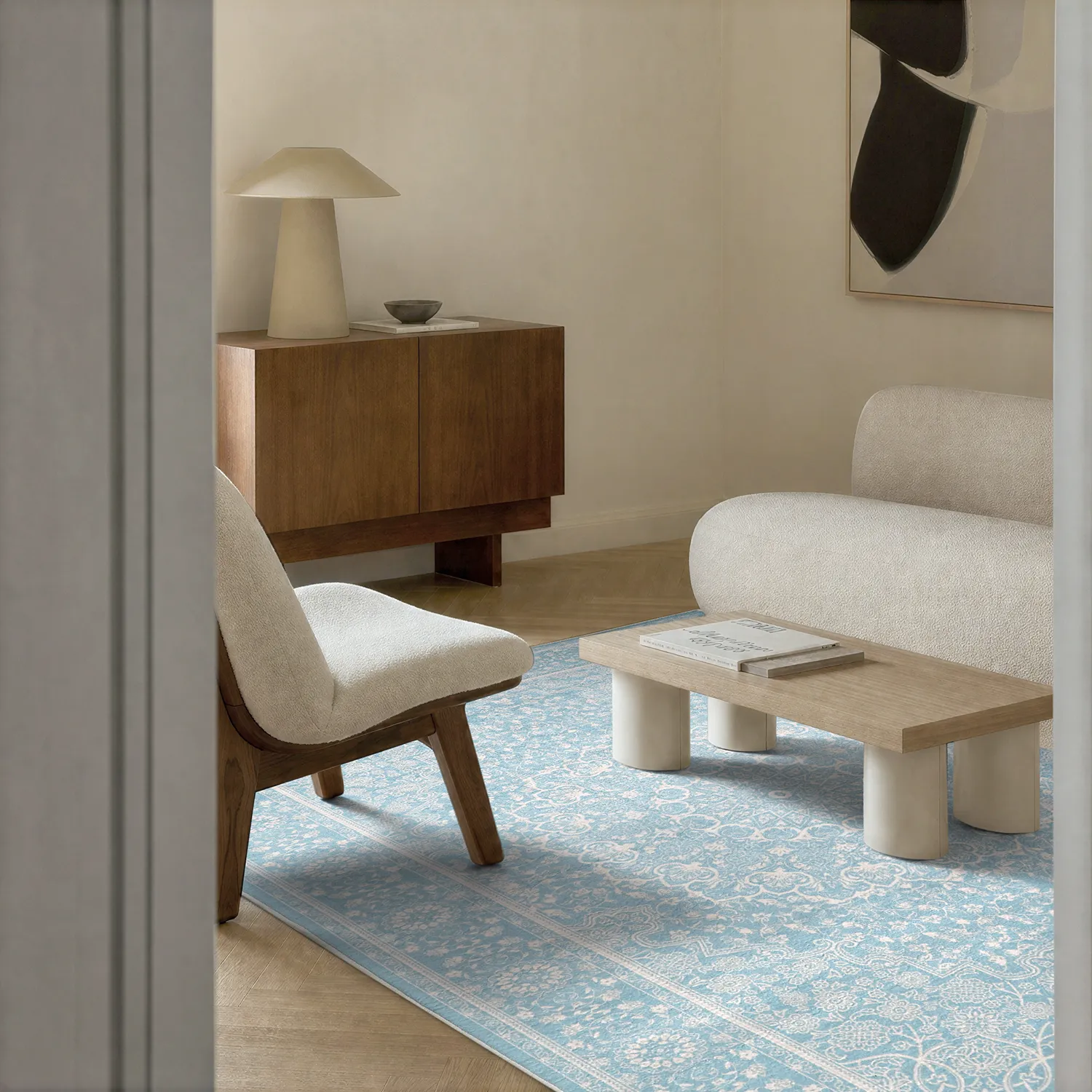 Tapis Wilton - Vivian (bleu)