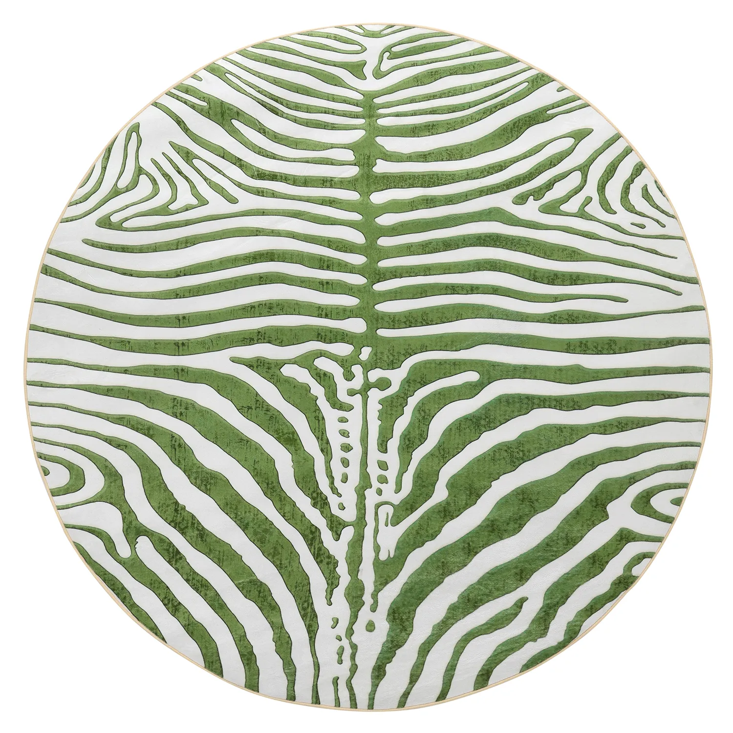 Tapis rond - Zebra (vert)